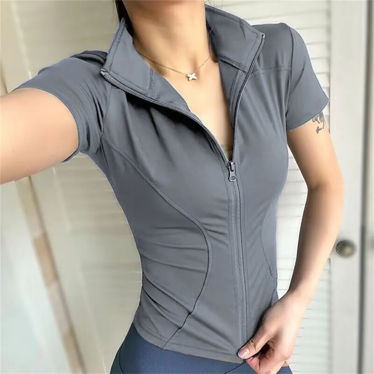 Blusa Fitness Sculpt com Zíper