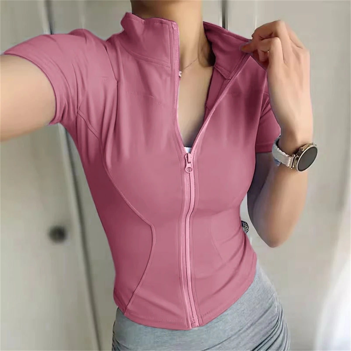 Blusa Fitness Sculpt com Zíper