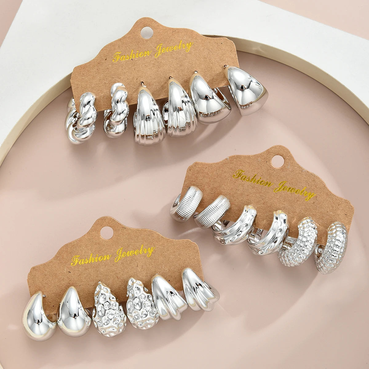 Kit Brincos Dourados/Pratas Minimalistas