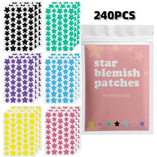 240 adesivos multicoloridos para acne