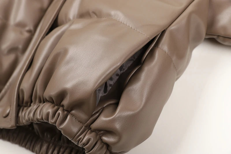 Puffer Inverno Couro