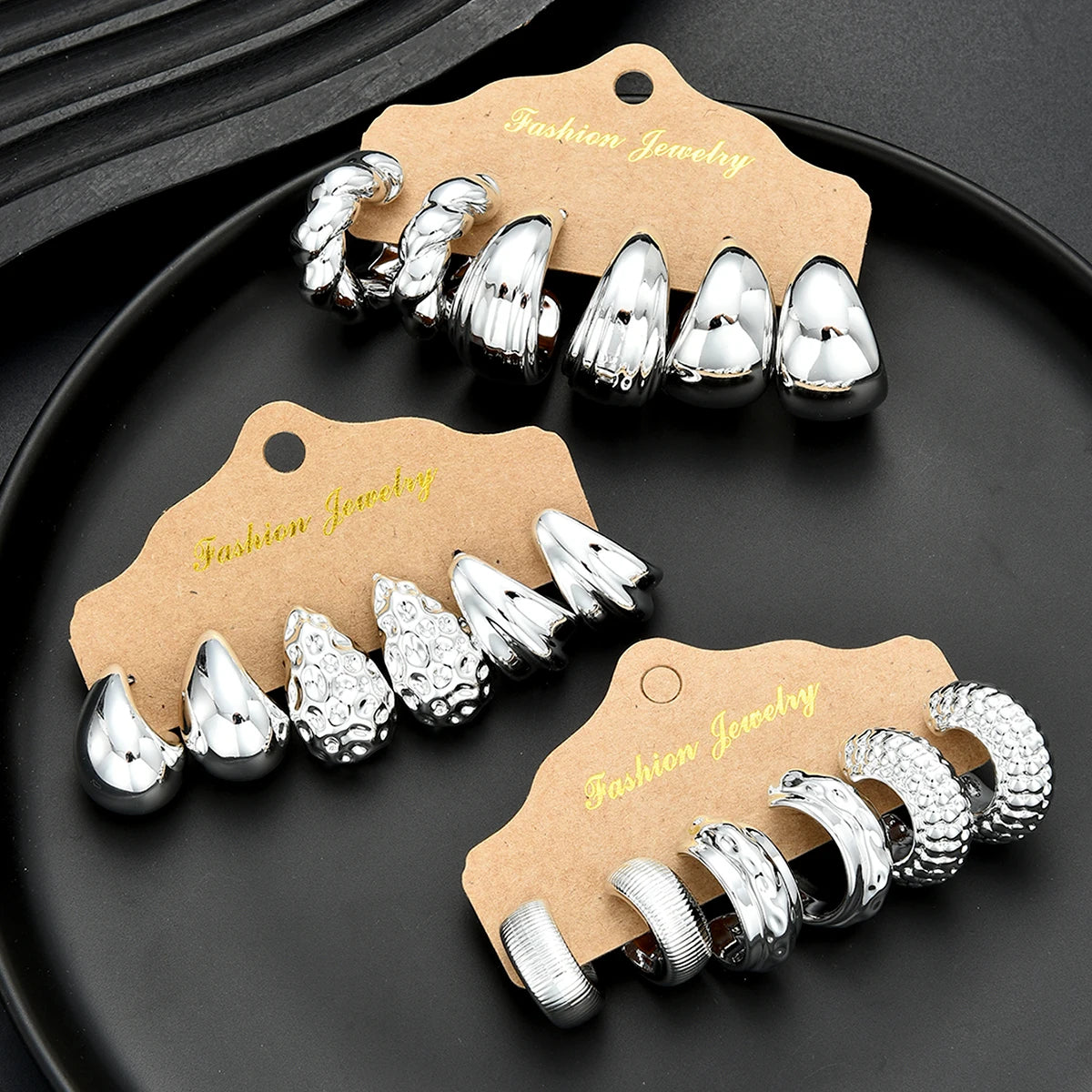 Kit Brincos Dourados/Pratas Minimalistas