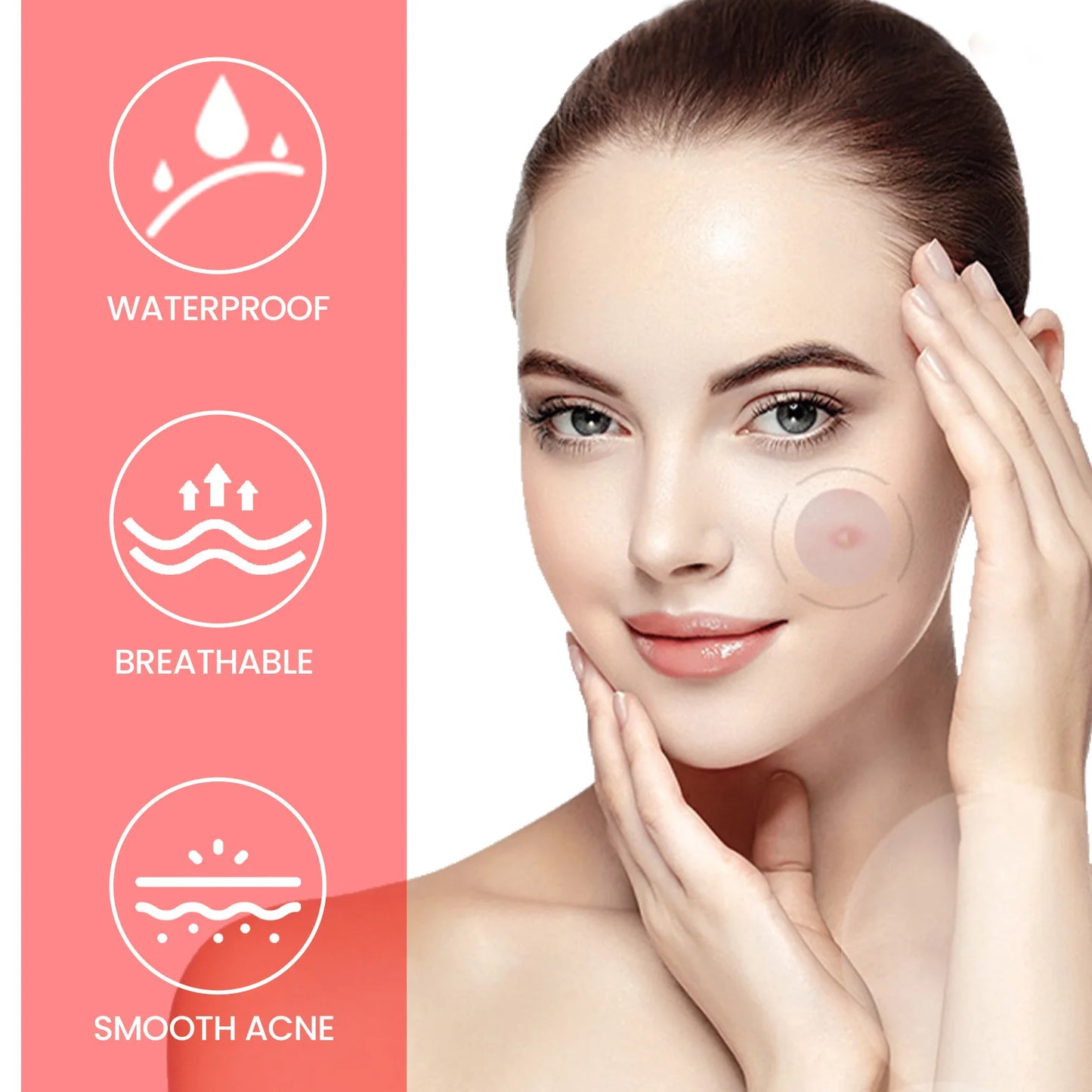 240 adesivos multicoloridos para acne